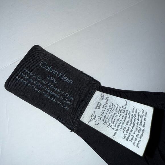 Calvin Klein Lace Underwire Bra (Black) Women’s Size 36DD Sheer Unlined - Picture 9 of 10